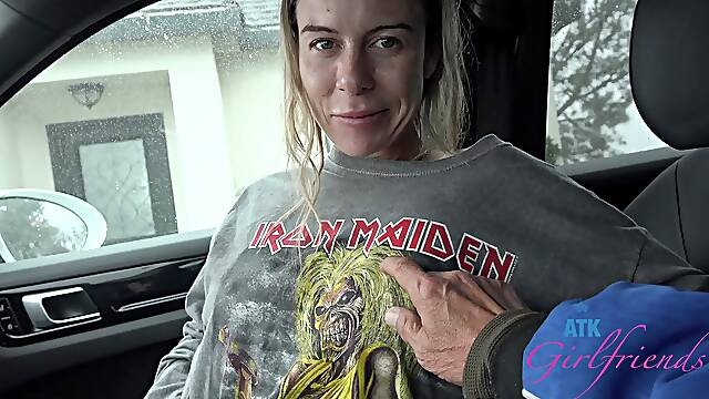 Summer Vixen enjoys while getting fingered by her horny boyfriend