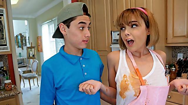 Cute-looking hottie Dillion Harper rides on a pretty big dick