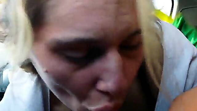 Amateur Blowjob and Cum Swallow for 18-year-old