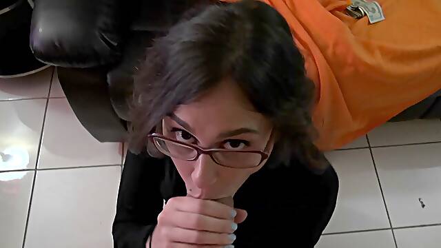 Shy babe sucked dick for money