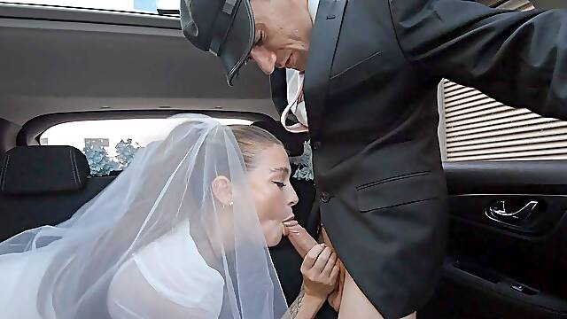 Bride Yae Triplex is sucking chauffeur's cock