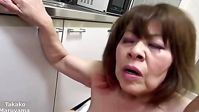 Japanese granny Takako Maruyama gets fucked by young samurai