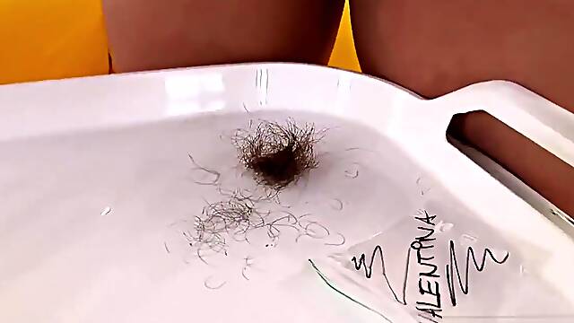 Naughty Shaving Session With A Busty Babe