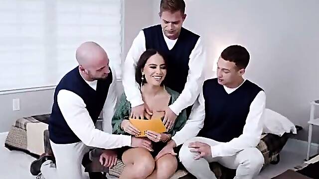 Three Orphan Boys can Fuck sexy Milf Anyway They Want - Victoria June