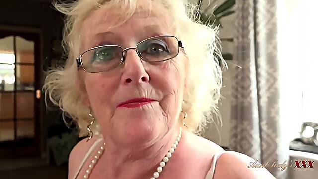 Horny granny Claire erotic solo video