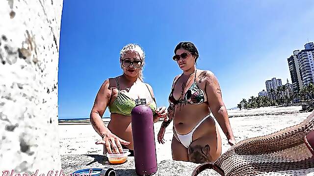 My wicked ally and I made out on the beach for everybody to watch...