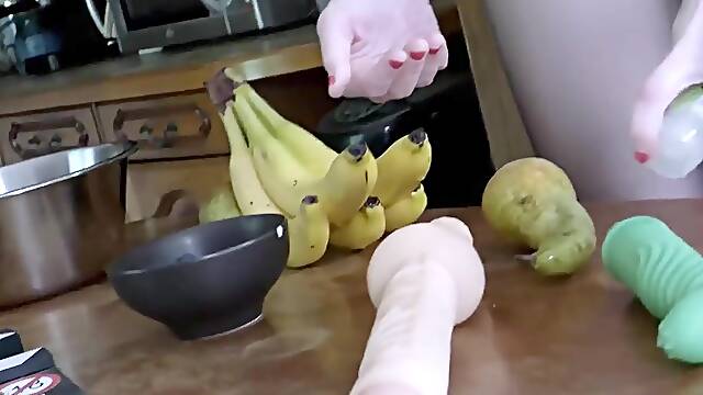 Insane and smutty booty slam in the kitchen with Alice Maze and Terry Kemaco