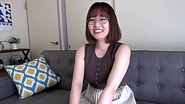 A Calm, Glasses-Wearing Beauty With Large I-Cup Titties Applied For A Job. That babe Feels So Valuable On Set That That babe Squirts All Over The Place