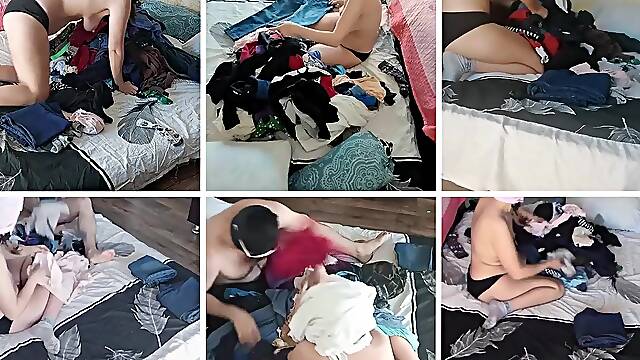 Sneaky bedroom pleasure fuels cum explosion fast