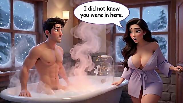 Kevin finds excitement with his stepmother during a lengthy winter absence (AI generated)