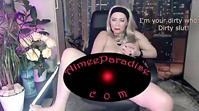 Riding a Rubber Cock for a Private Client! Hot Mature Show!