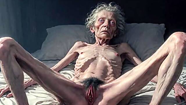 Horny 90 Year Old Skinny Granny Masturbates Her Hairy Wet Pussy - Frail Solo Play