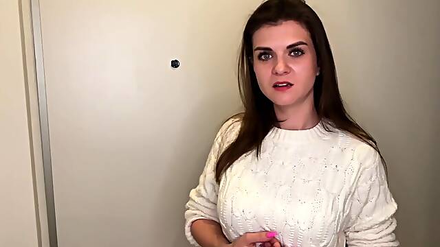 Busty MILF in role play as mom seduces stepson