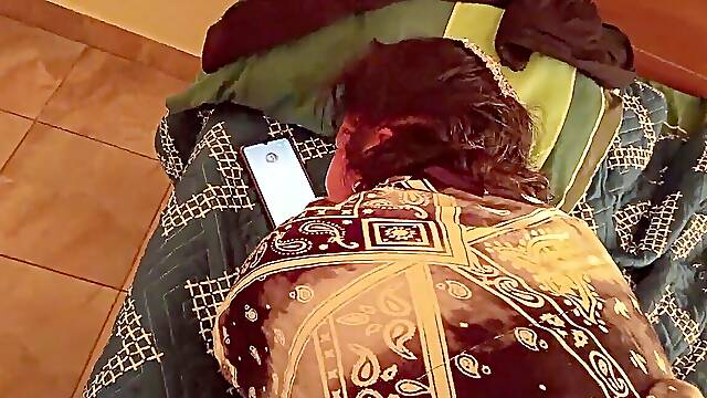 Mature Christian cheater, her spouse calls her on the phone while I plumb her