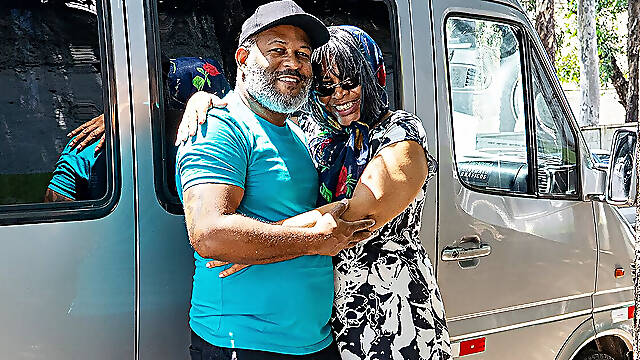 BBW Ebony Mature Picked up for Deep Anal