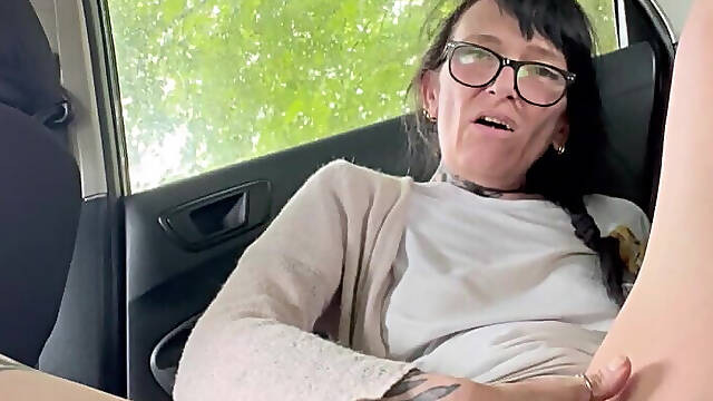 Squirting in the Back of M Car