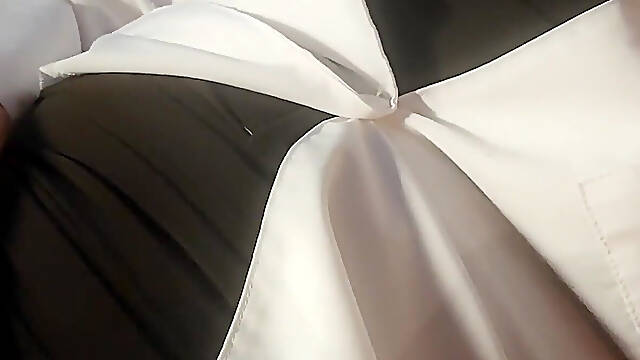 Full Scene! a Sexy Mature MILF Doctor Examines a Young Man and His Curved Cock