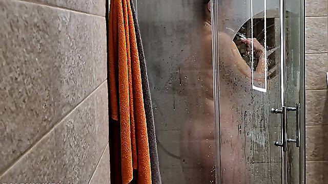 I Watch My Stepmom Masturbate While Taking a Shower