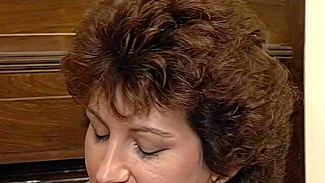 Mature Brunette Stuffed Deep on Piano - Tongue Out Ecstasy
